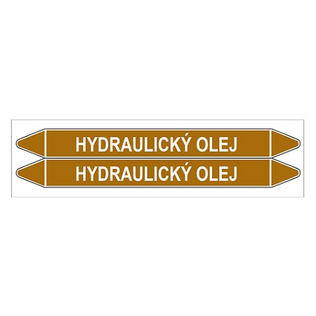 Značení potrubí, hydraulický olej,2 ks, 450 × 52 mm